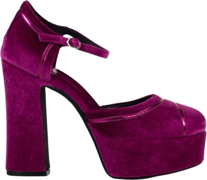Jeffrey Campbell Oranje Velvet Low Down Pumps Pink Dames