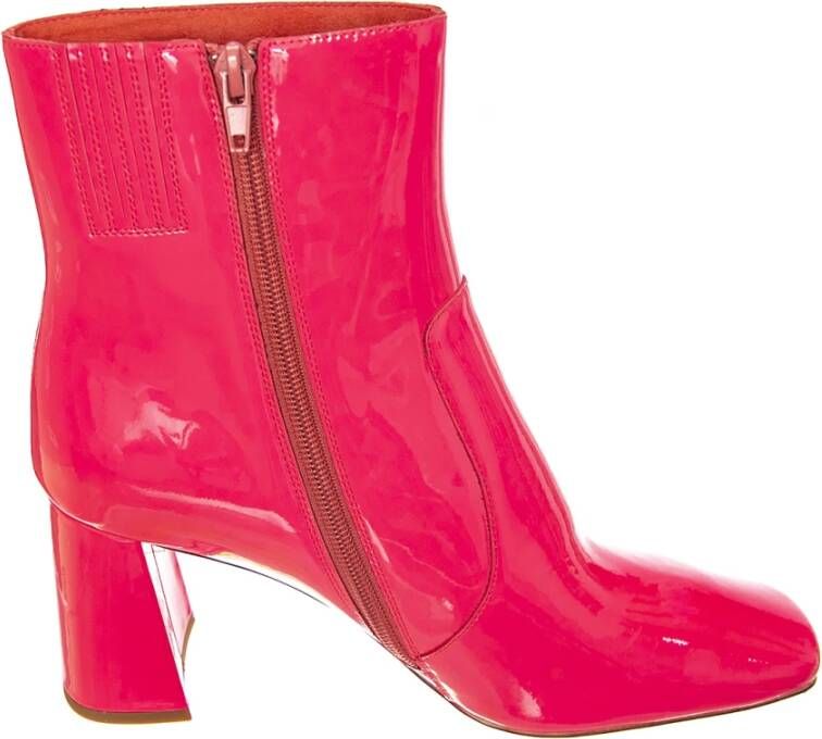 Jeffrey Campbell Roze leren enkellaarsjes Pink Dames