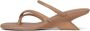 Jeffrey Campbell Strappy Sculpted Wedge Sandal in Nude Brown Dames - Thumbnail 1