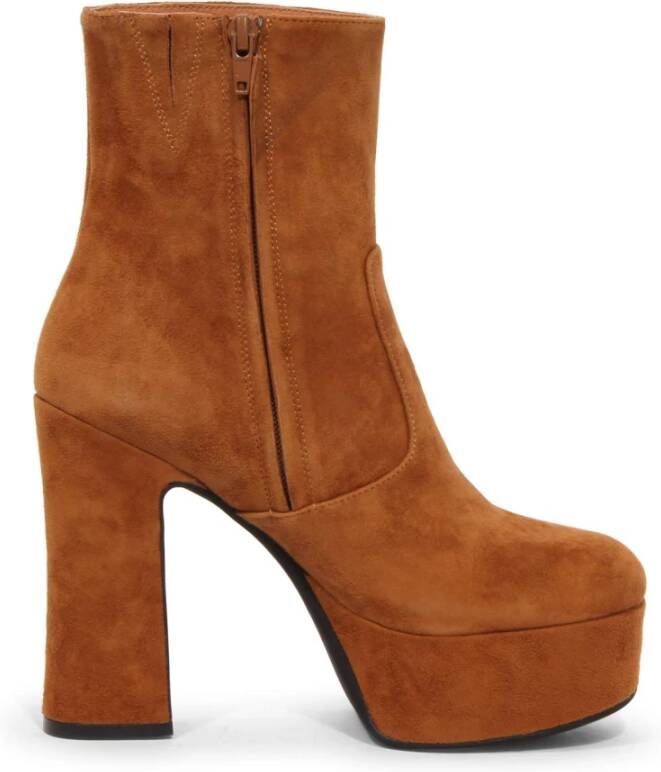 Jeffrey Campbell Suède Enkellaarsjes met 12cm Hak