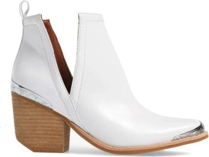 Jeffrey Campbell Witte Cromwell Enkellaarzen