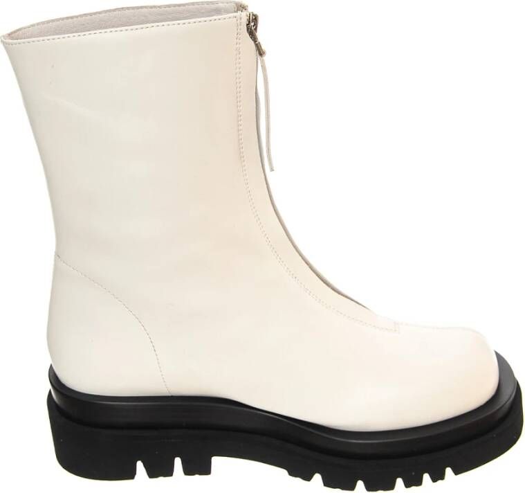 Jeffrey Campbell Witte Leren Enkellaarzen White Dames