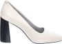 Jeffrey Campbell Witte Leren Lage Profiel Medium Hak Pumps White Dames - Thumbnail 1