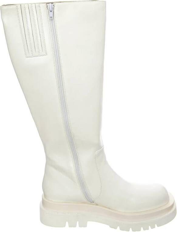 Jeffrey Campbell Witte Leren Middelhoge Laarzen White Dames