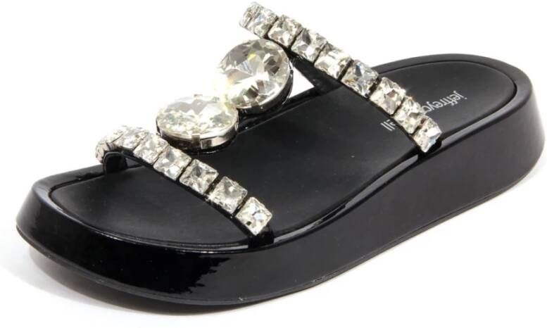 Jeffrey Campbell Elegante Flip Flops en Sliders Black Dames