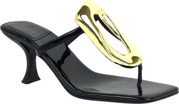 Jeffrey Campbell Zwart Goud Stijlvolle Plateauhakken
