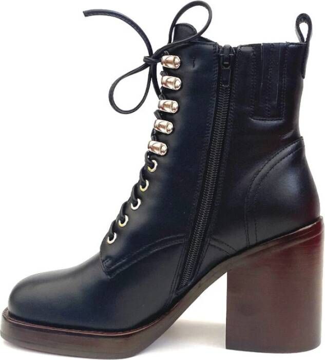 Jeffrey Campbell Zwarte Dotti Stijlvolle Enkellaarzen