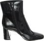 Jeffrey Campbell Zwarte enkellaarsjes van zwart lakleer - Thumbnail 1