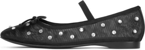 Jeffrey Campbell Zwarte Mesh Ballet Flats met Strass Black Dames