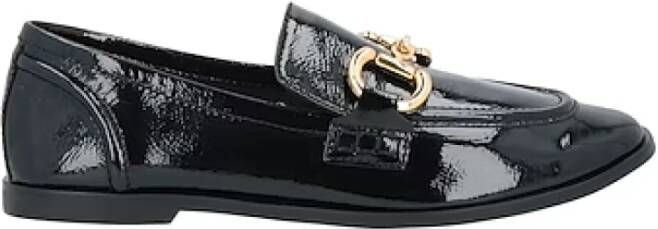 Jeffrey Campbell Zwarte platte schoenen Vernice Morsetto