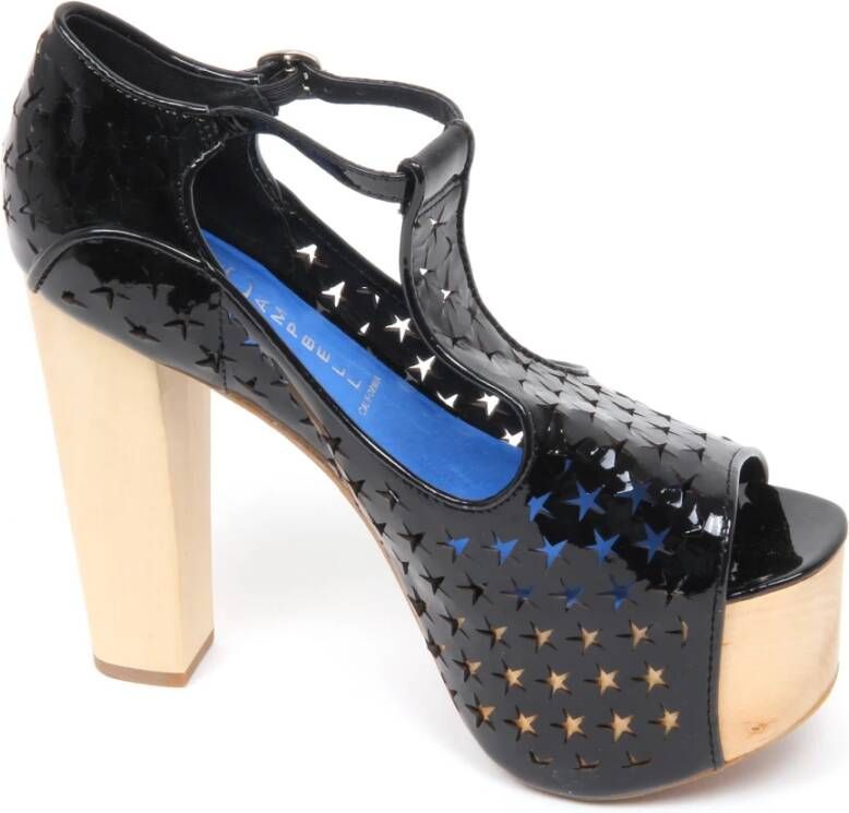 Jeffrey Campbell Zwarte Sandalen met Ster-uitsparingen en Plateauzool