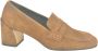 Jhay Cognac daim Moccassin DH 5cm Bruin Dames - Thumbnail 1