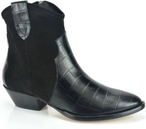 Jhay Croco Western Botje Zwart Dames