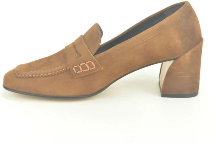 Jhay Cognac daim Moccassin DH 5cm Bruin Dames - Foto 3