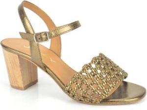 Jhay Trense Sand. 6 cm Bruin Dames