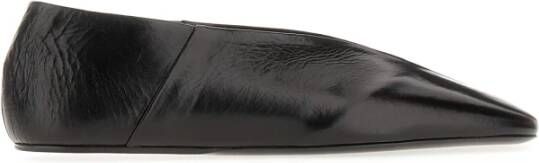 Jil Sander Zwarte platte schoenen met asymmetrisch design Black Dames