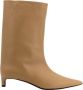 Jil Sander Beige Leren Enkellaarzen Aw23 Beige Dames - Thumbnail 1