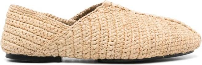 Jil Sander Beige Platte Schoenen Elegant Stijl