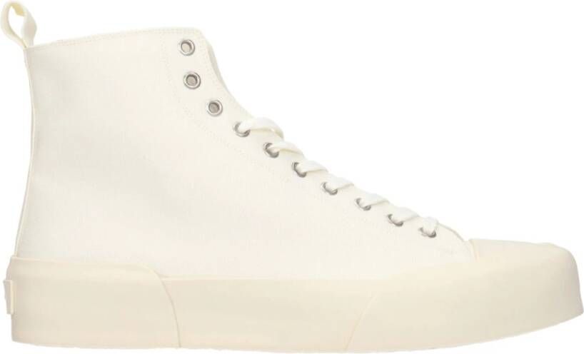 Jil Sander Beige Stof High Tops Sneakers