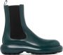 Jil Sander Forest Green Calf Leather Enkellaarzen Green Dames - Thumbnail 1