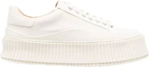 Jil Sander Canvas Lage Sneakers Wit Dames