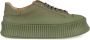 Jil Sander Canvas platform sneakers met contrasterende kleurvoering - Thumbnail 1
