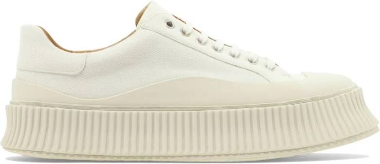 Jil Sander Beige Sneakers Licht en Natuurlijk Wit Heren