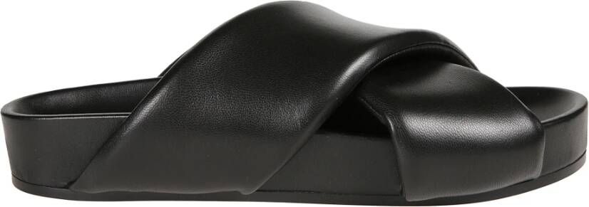 Jil Sander Leren sandalen met gekruiste bandjes