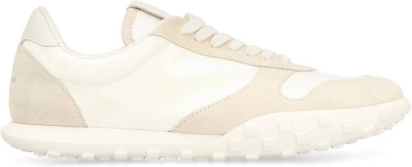 Jil Sander Contrasterende kleur lage sneakers met suède inzetstukken Beige Heren