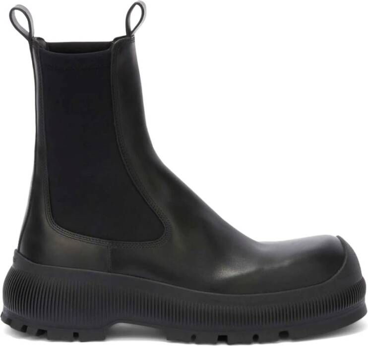 Jil Sander Elegante Enkellaarzen in Nero