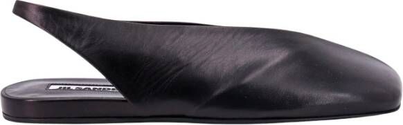 Jil Sander Slingback Balletschoenen met vierkante neus Black Dames
