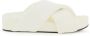 Jil Sander Geweven Criss Cross Leren Slides White Dames - Thumbnail 3