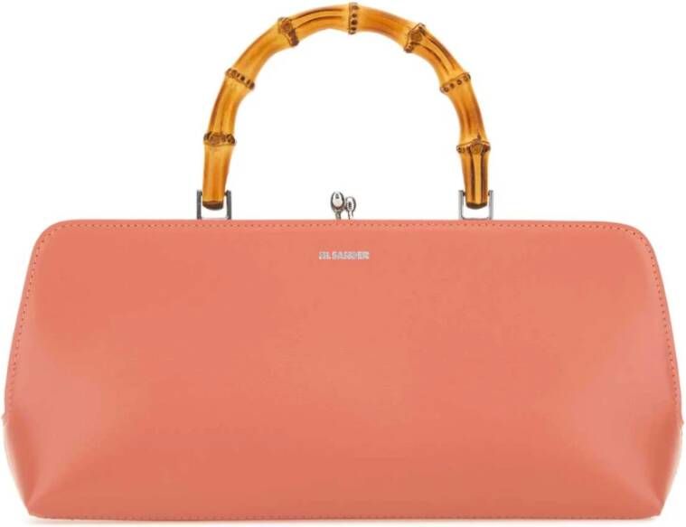 Jil Sander Goji Bamboo Zalmleren Handtas