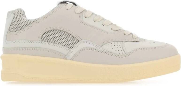 Jil Sander Grijze Canvas Rubber Basket Sneakers Grijs Dames