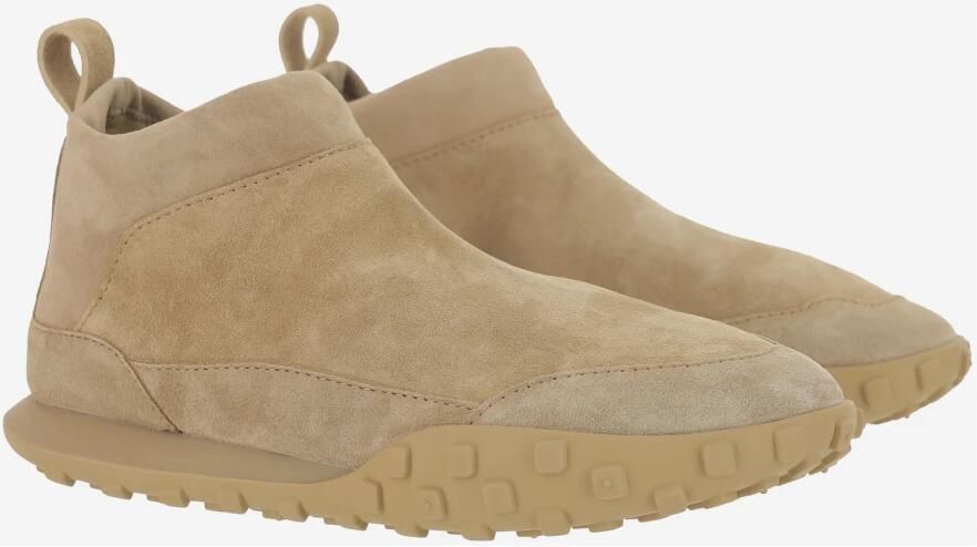 Jil Sander Boots Italian Suede Sneakers in bruin