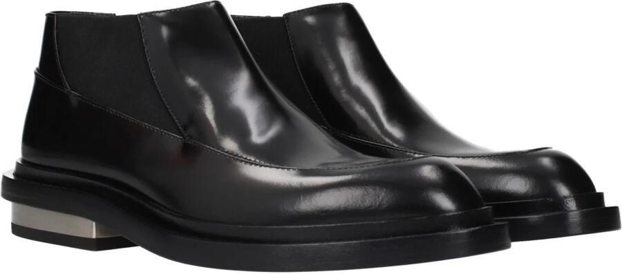 Jil Sander Zwarte leren enkellaars Black Dames - Foto 4