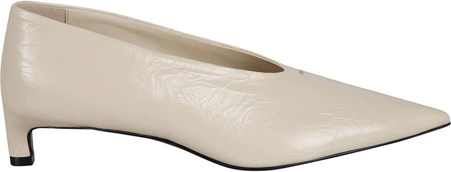 Jil Sander Crinkled Patent Leather Pumps