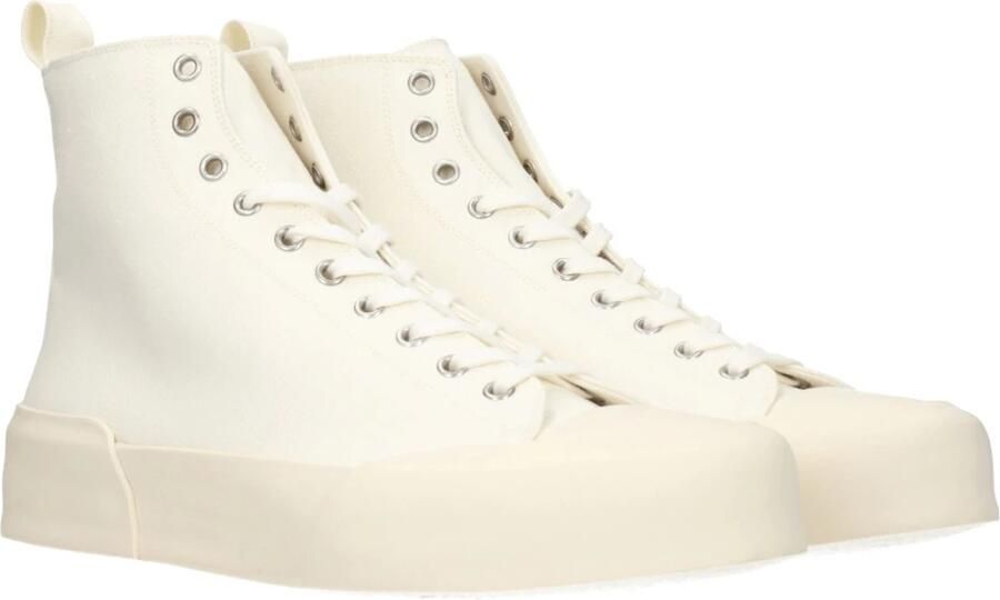 Jil Sander Canvas High Top Sneakers Beige Heren - Foto 4
