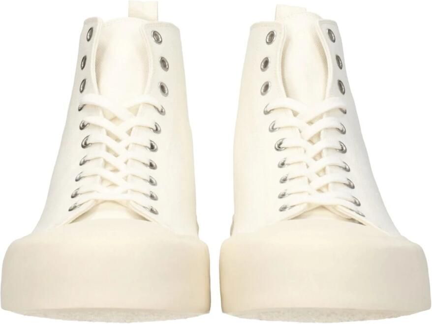 Jil Sander Canvas High Top Sneakers Beige Heren - Foto 2