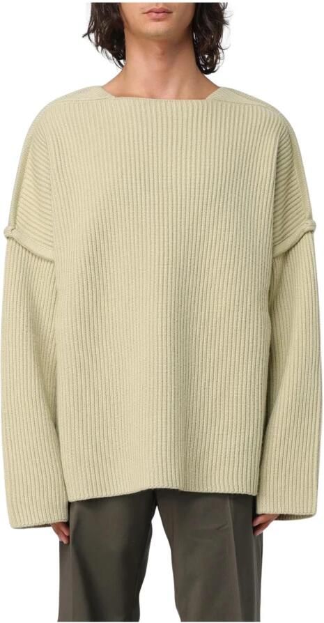 Jil Sander Geribbelde Gebreide Bootneck Pullover Trui - Foto 2