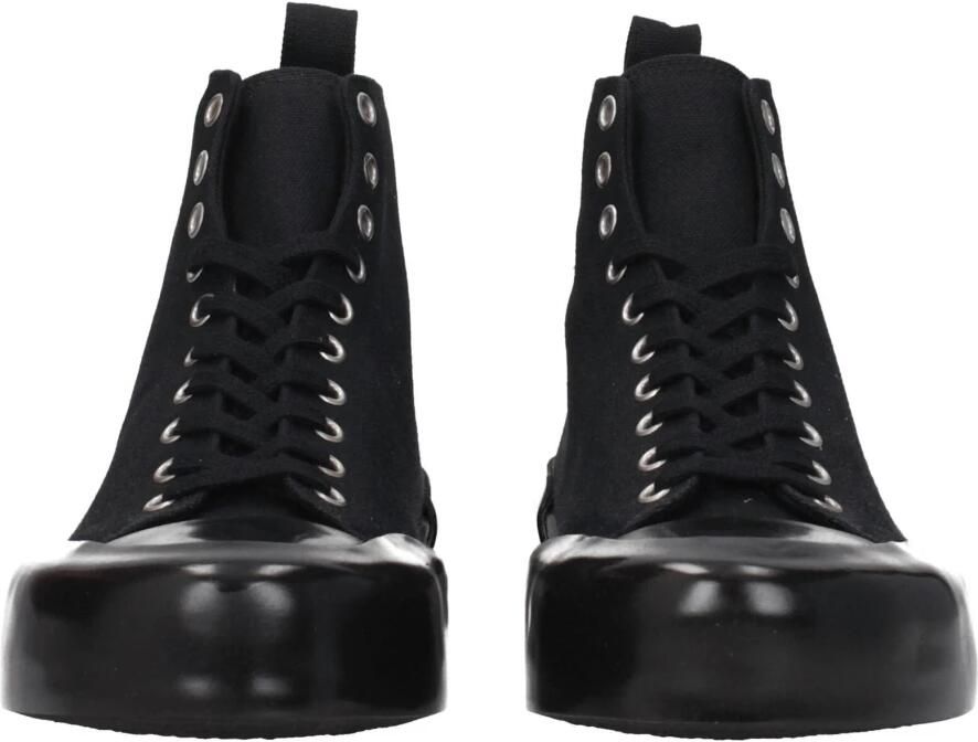 Jil Sander Zwarte Stoffen Sneakers Vetersluiting - Foto 2