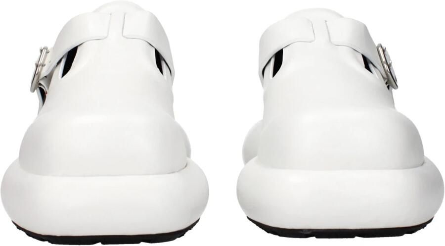 Jil Sander White Leather Buckle Detail Loafers in wit - Foto 2