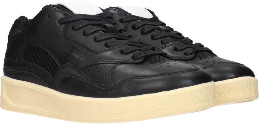 Jil Sander Koeienleer en Stoffen Mesh Lage Sneakers Black Heren - Foto 4