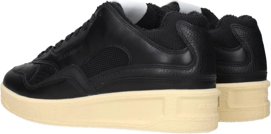 Jil Sander Koeienleer en Stoffen Mesh Lage Sneakers Black Heren - Foto 3