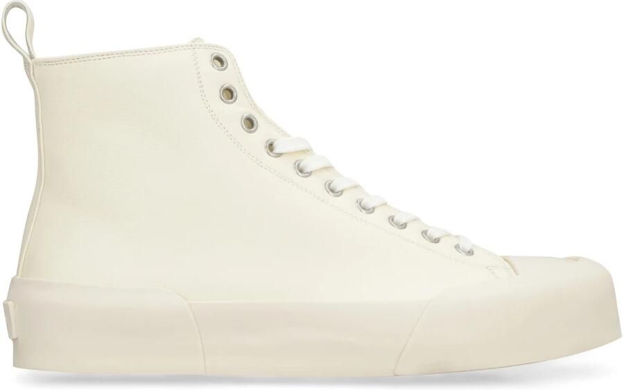 Jil Sander Leren High-top Sneakers