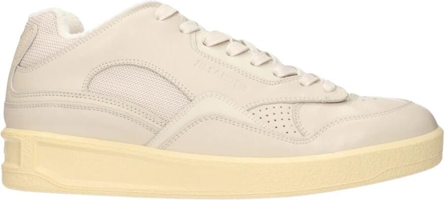 Jil Sander Lage leren en mesh sneakers