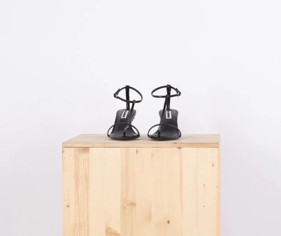 Jil Sander Leren sandalen met hoge hak