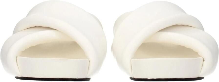 Jil Sander Geweven Criss Cross Leren Slides White Dames - Foto 2