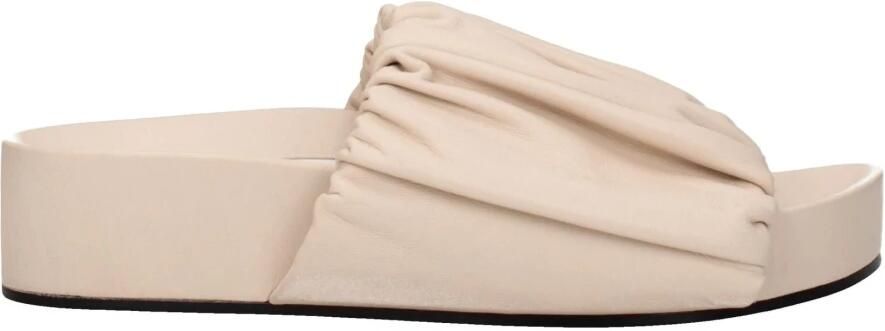 Jil Sander Leren Slippers met Open Teen en Middenhoge Hak - Foto 2