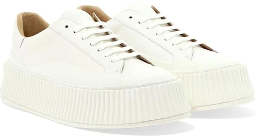 Jil Sander Witte leren sneakers Ronde neus - Foto 2